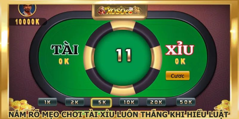 Nắm rõ mẹo chơi tài xỉu luôn thắng khi hiểu luật
